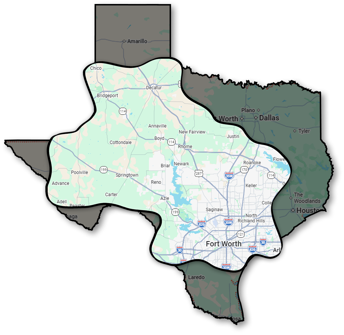 Southern Painting - Fort Worth Territory Service Areas